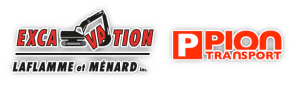 Logo Excavation Laflamme et Ménard et Pion Transport